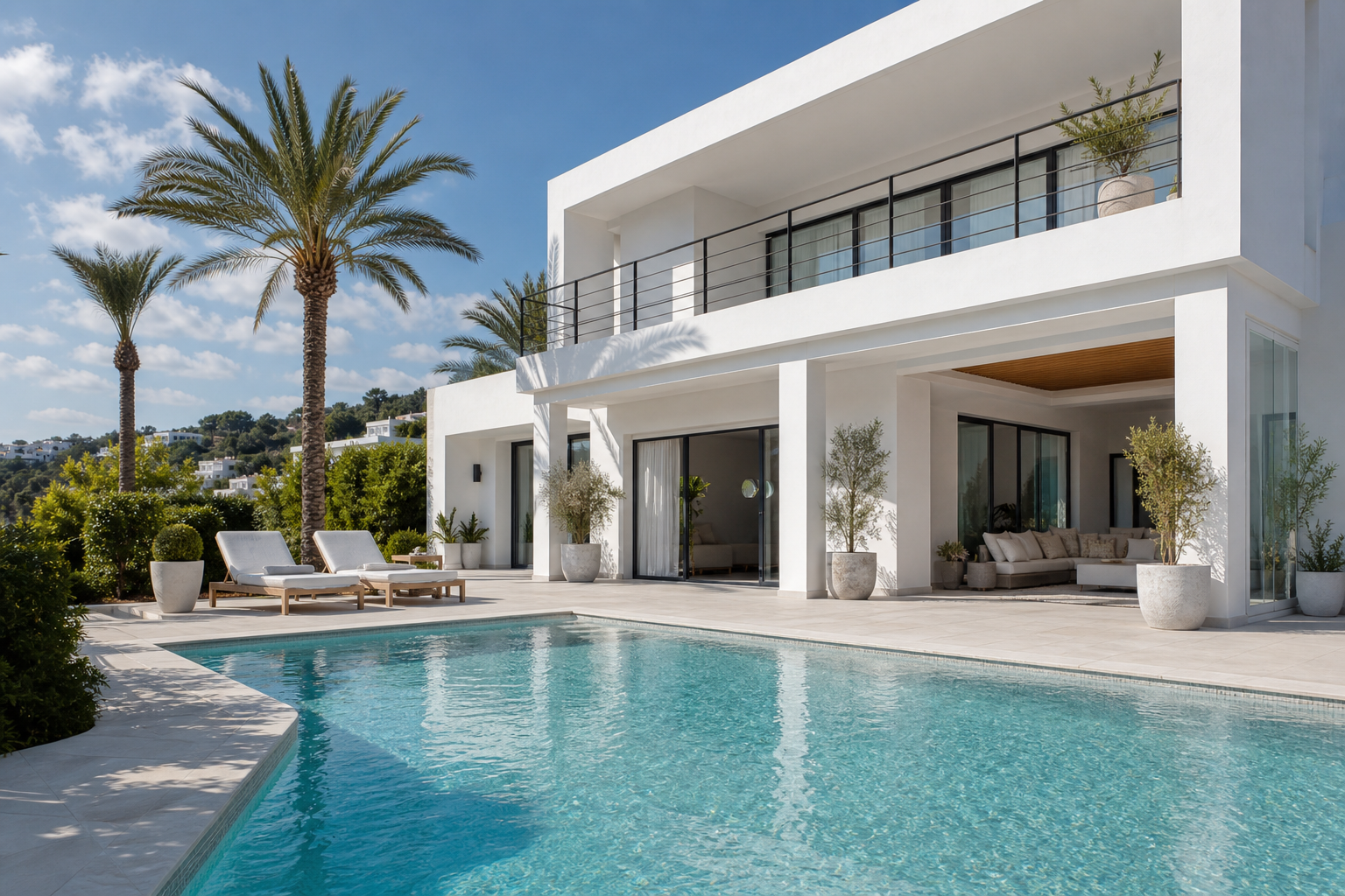 Luxury villa with pool and natural daylight
