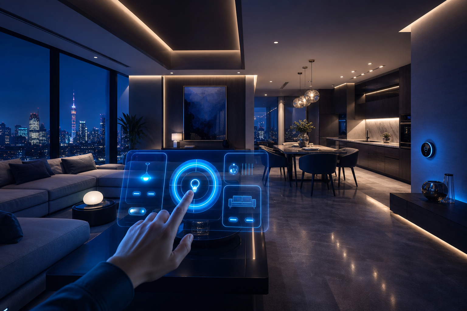Luxury smart home with voice and app control